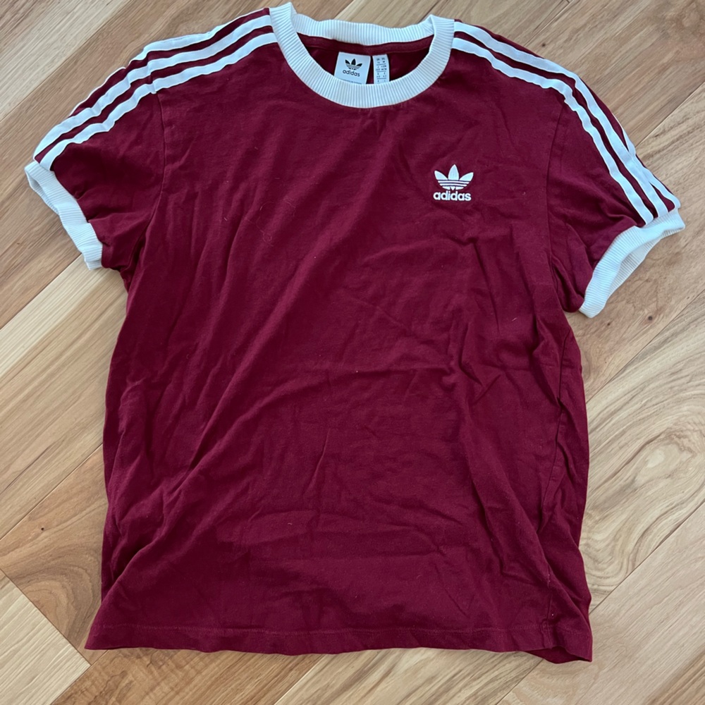 Adidas burgundy T-shirt